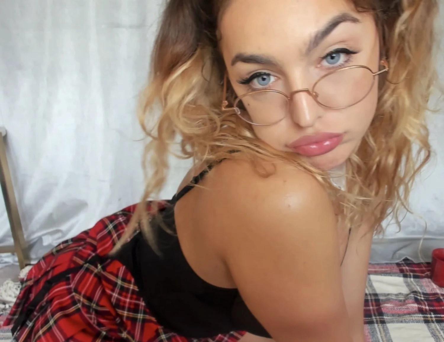 beautiful horny schoolgirl masturbates her tight pussy image 4