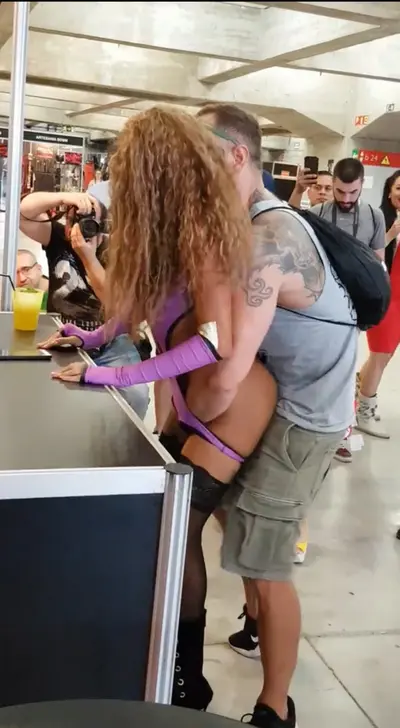 She gets fucked in public in front of people cover image