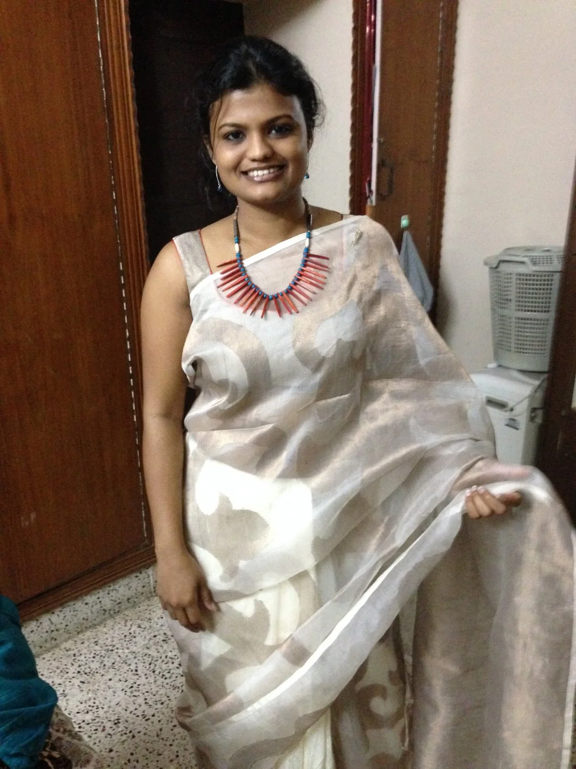Young Namrata shows her perky brown tits image 5