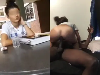 College snowbunny convinced to fuck BBC after class cover image