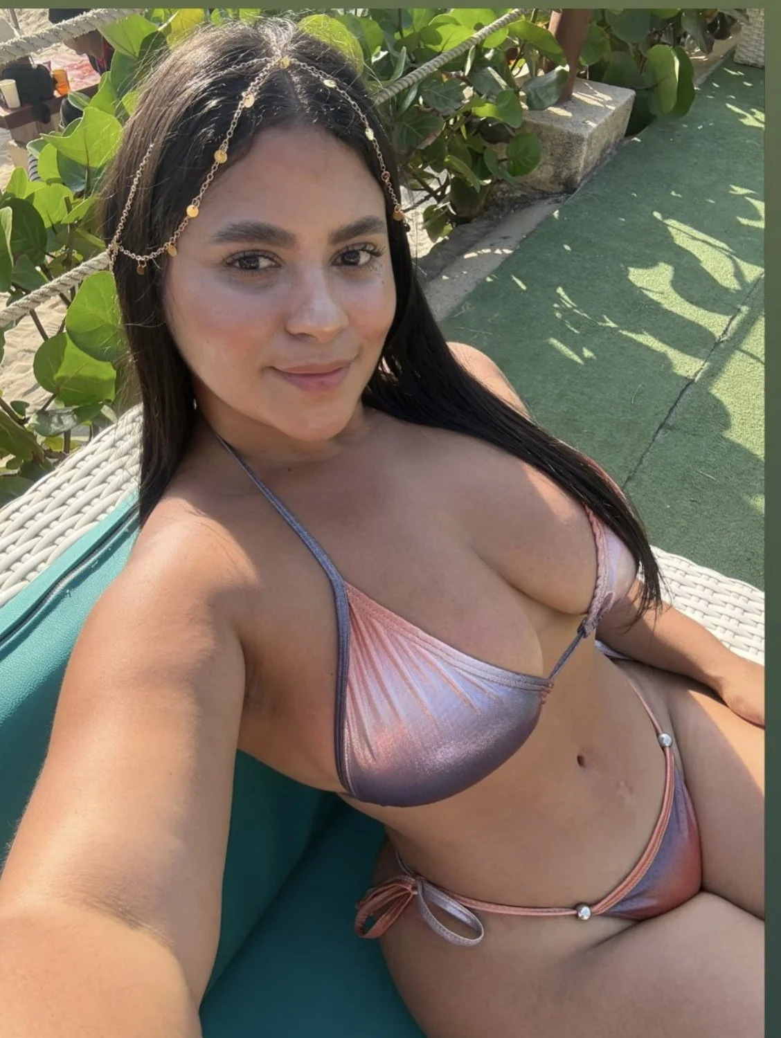 This fatass latina slut loves to masturbate with a cucumber & dildo. image 1