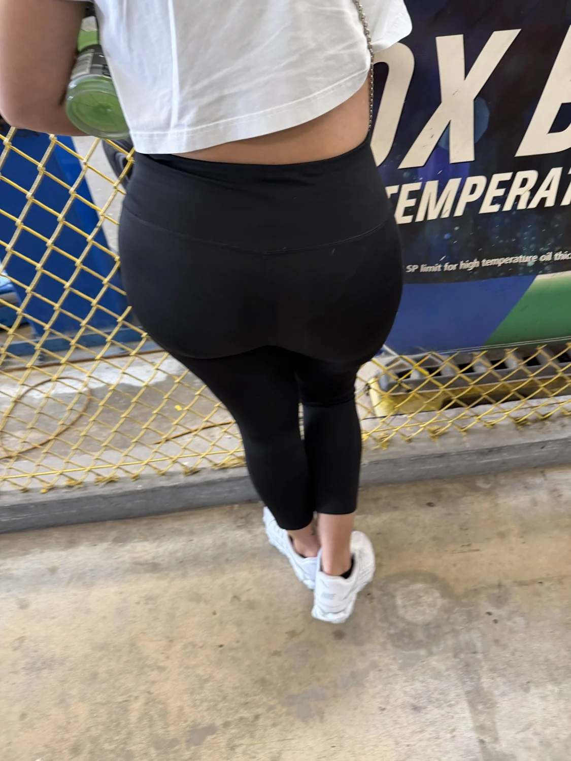 Creep shots of thick Latina ass in black leggings part 2 image 10