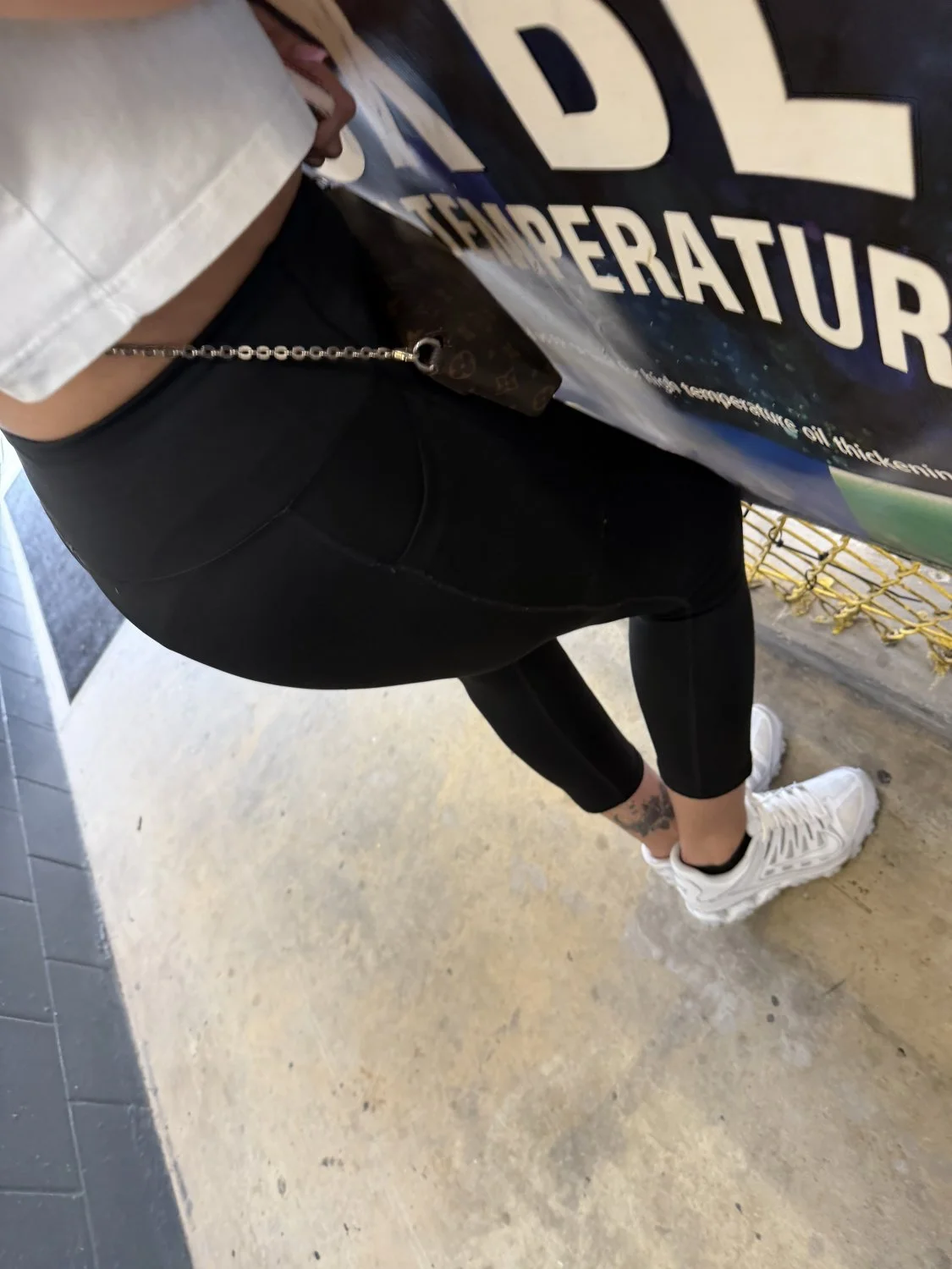Creep shots of thick Latina ass in black leggings part 2 image 12