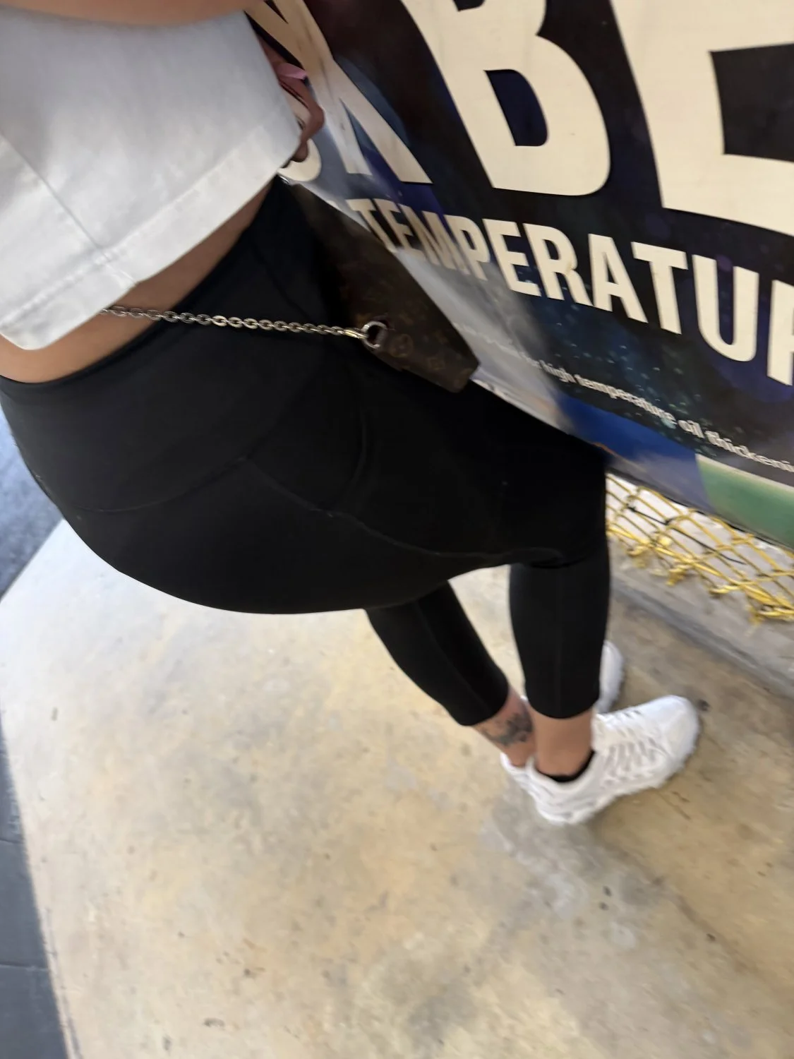 Creep shots of thick Latina ass in black leggings part 2 image 13