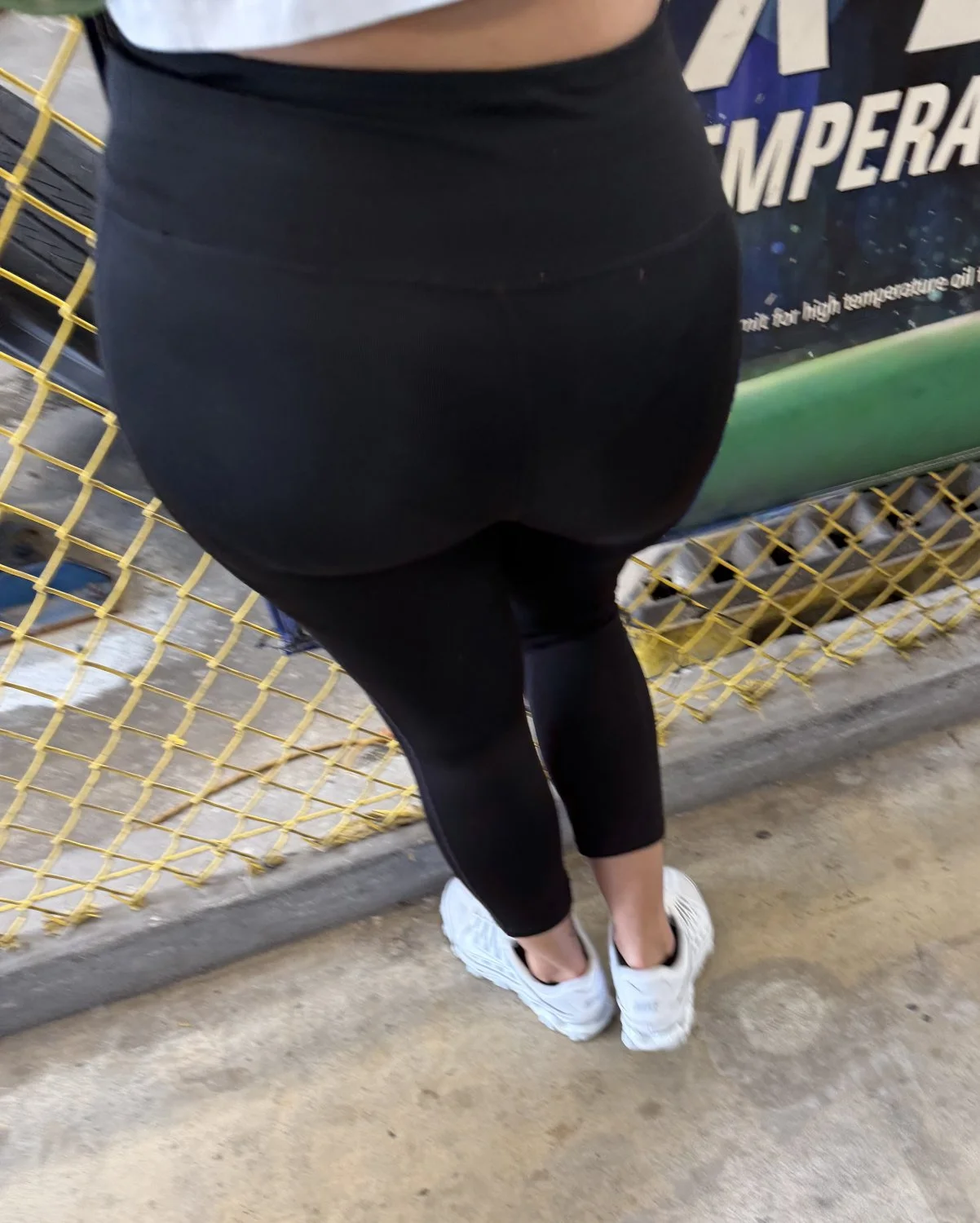 Creep shots of thick Latina ass in black leggings part 2 image 7