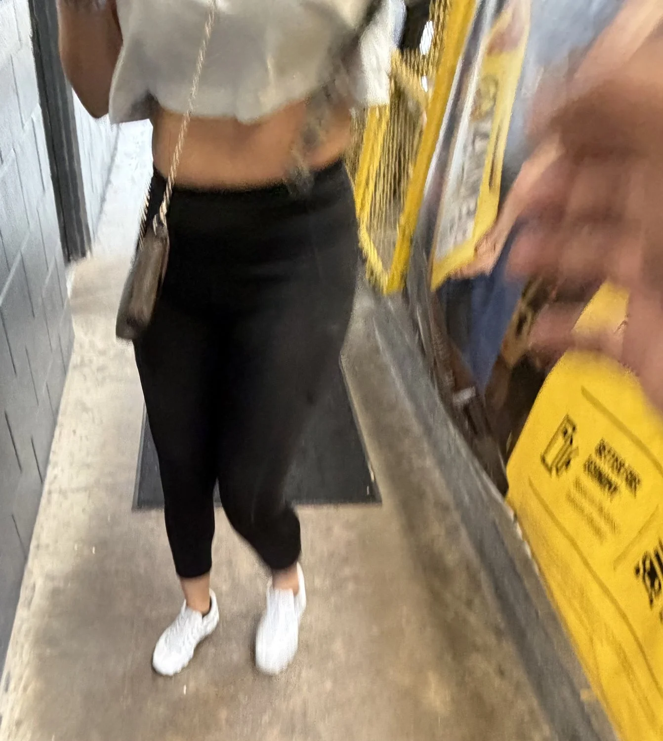 Creep shots of thick Latina ass in black leggings part 2 image 9