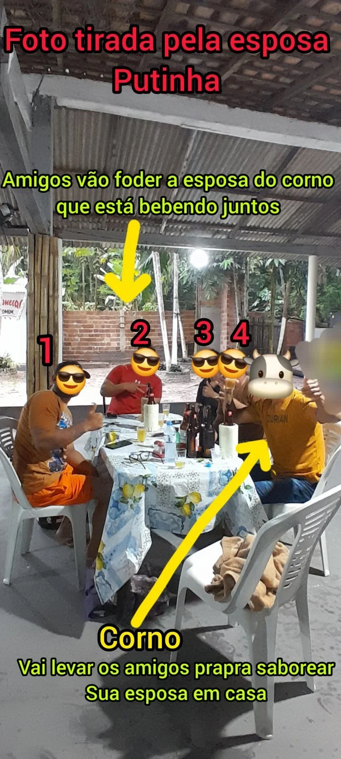 Comemoração do aniversário do corno com os amigos no bar, em casa a esposa era o presente dos amigos image 1