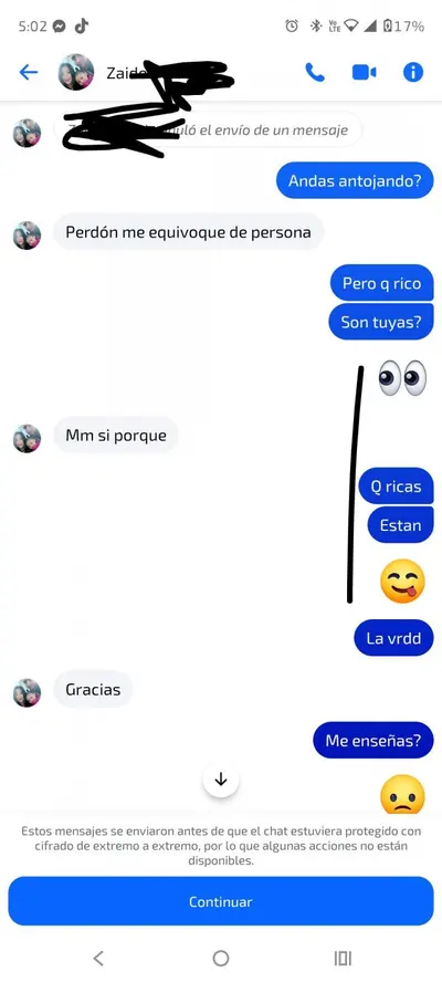 Me manda foto de sus tetas y luego dice que fue un error 🥵 cover image