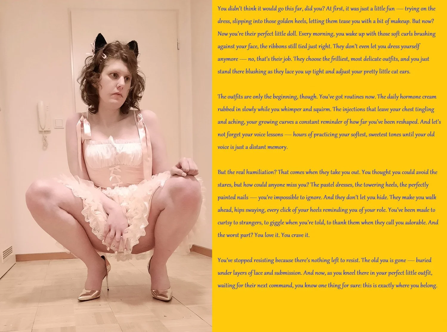 German Sissy Alice in pink frilly dress image 7
