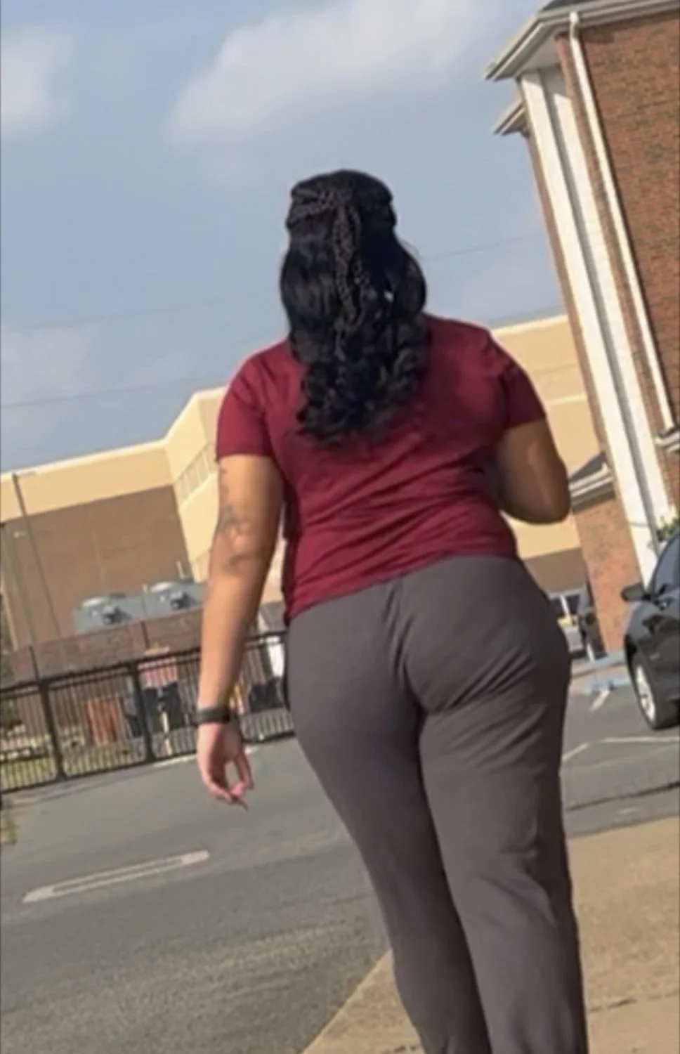 Fat ass in grey sweatpants main image