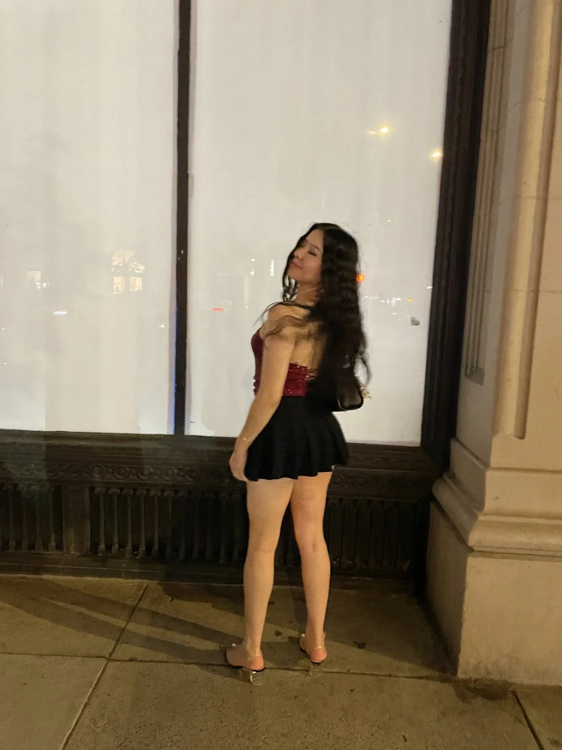 Fucking with her Skirt After Club image 4