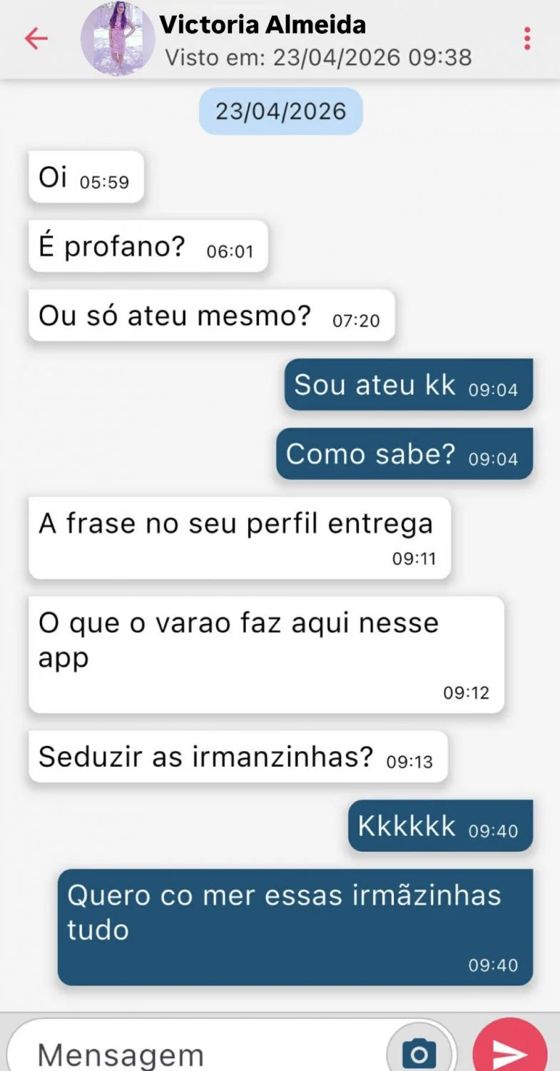 Honradinha em app cristão chamou o negão de pro fano mis erável, mas no final acabou cedendo😈😈🍆 image 3