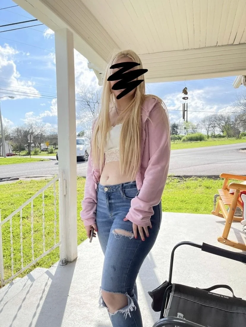 Blonde is a whore for cock image 2