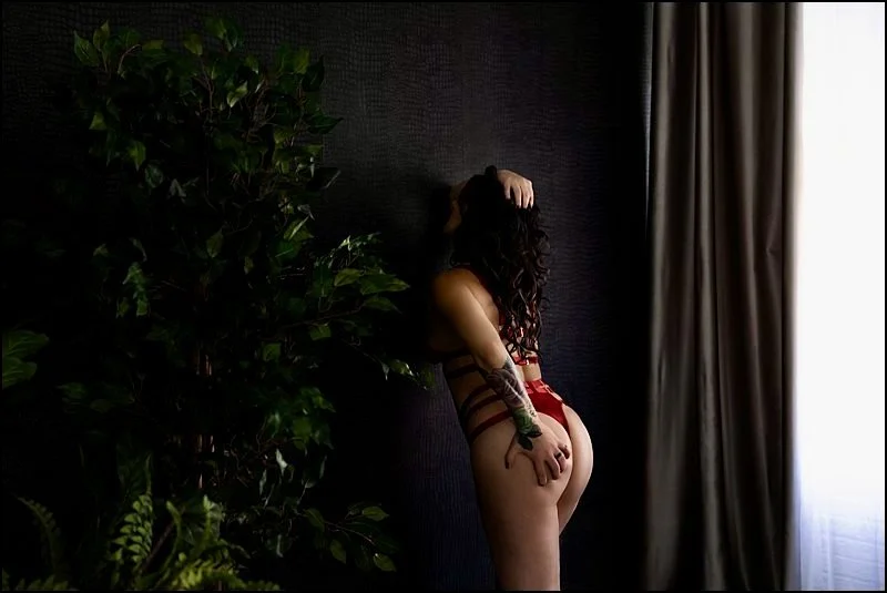 Baddie brunette boudoir image 21