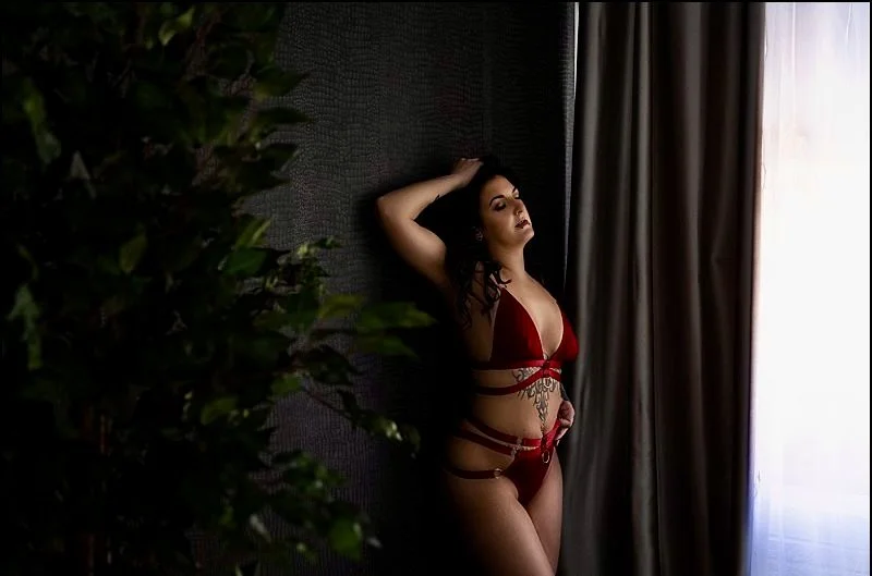 Baddie brunette boudoir image 26