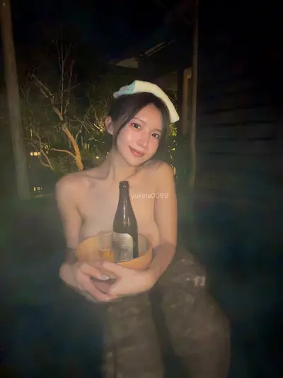 Japanese hot wife waiting to be fucked in hotspring cover image