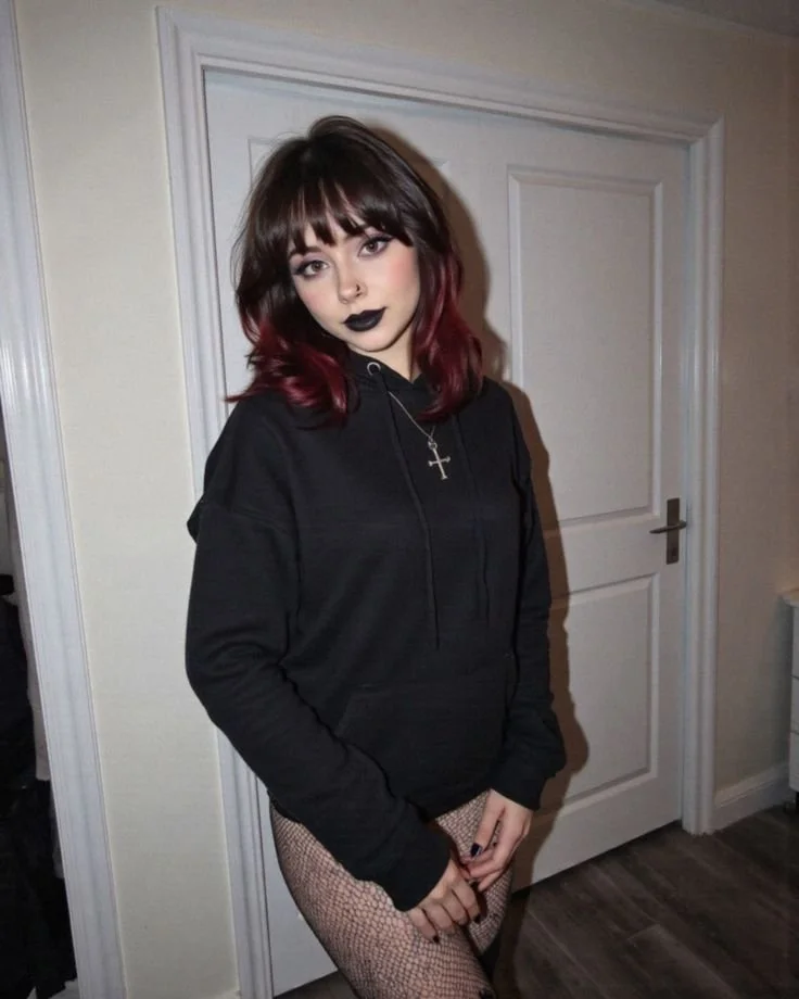 Goth girl + BBC = Humiliation White boy loser image 1