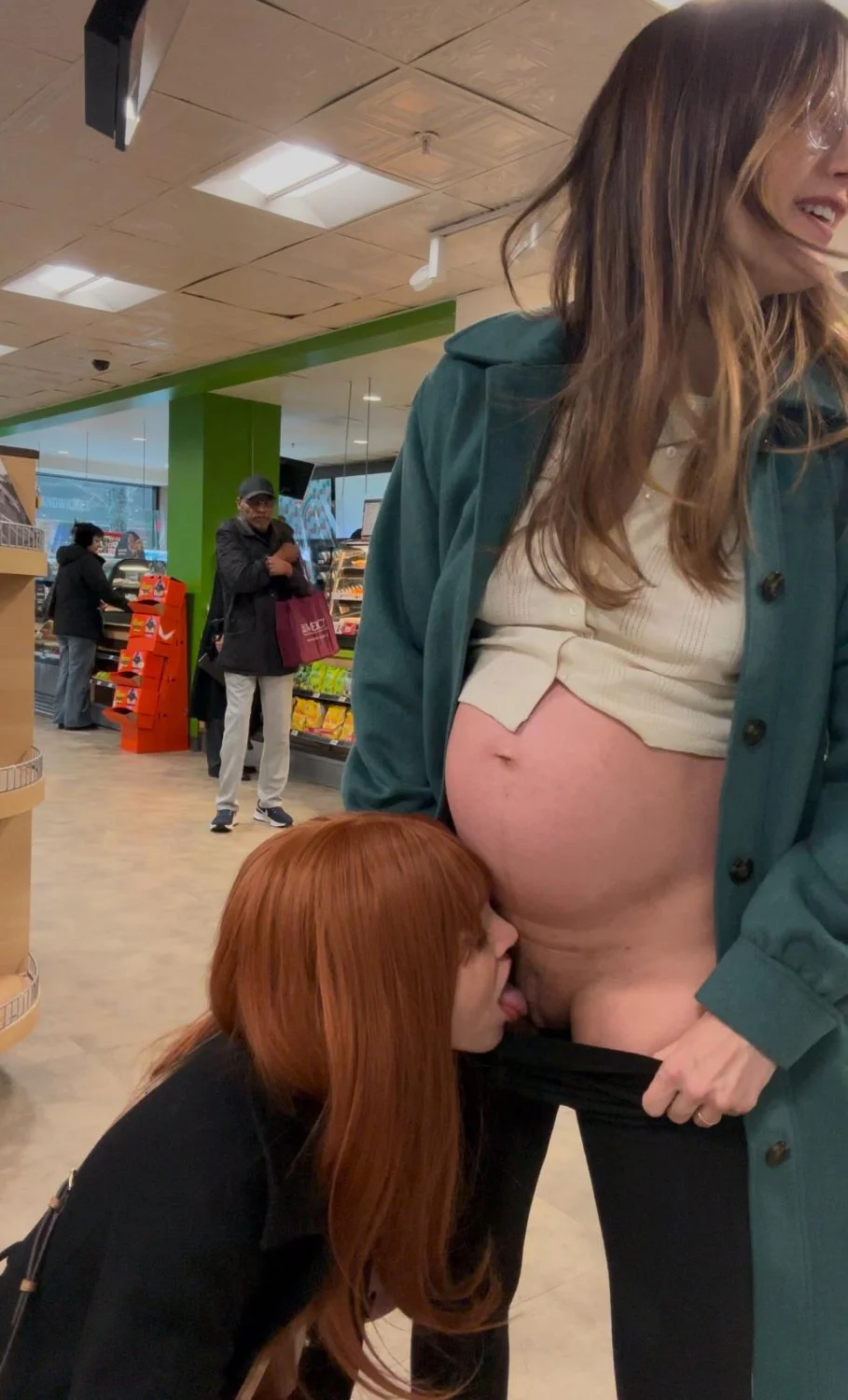 Kim and Lily pregnant and milking lesbians image 14