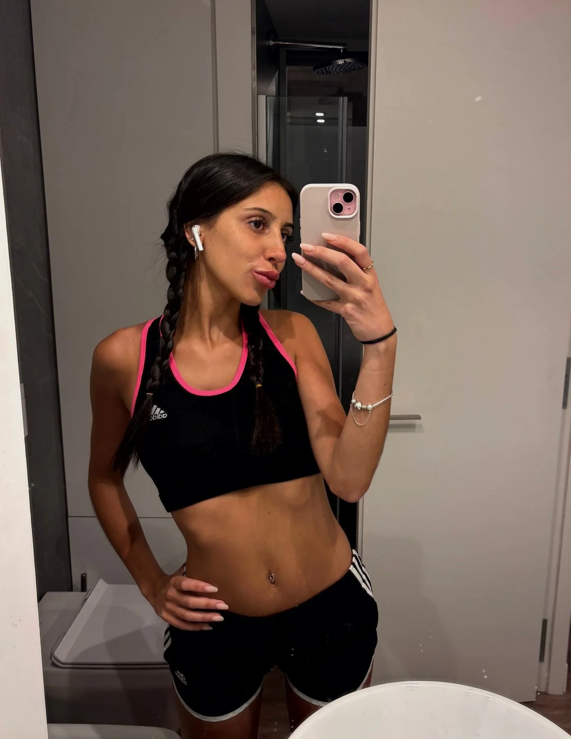 This slut needs a sex session before the gym image 2