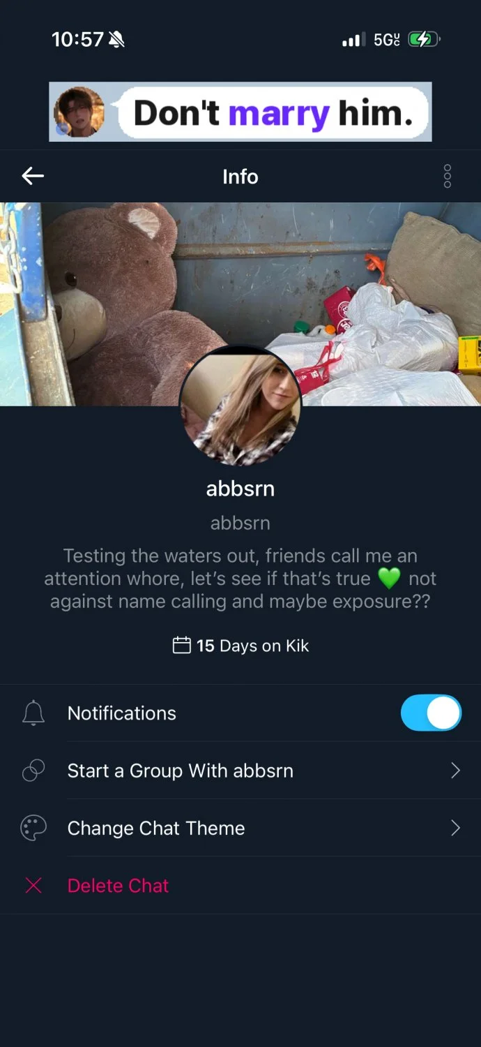 Kik slut Abigail begs for her nudes to be leaked image 6