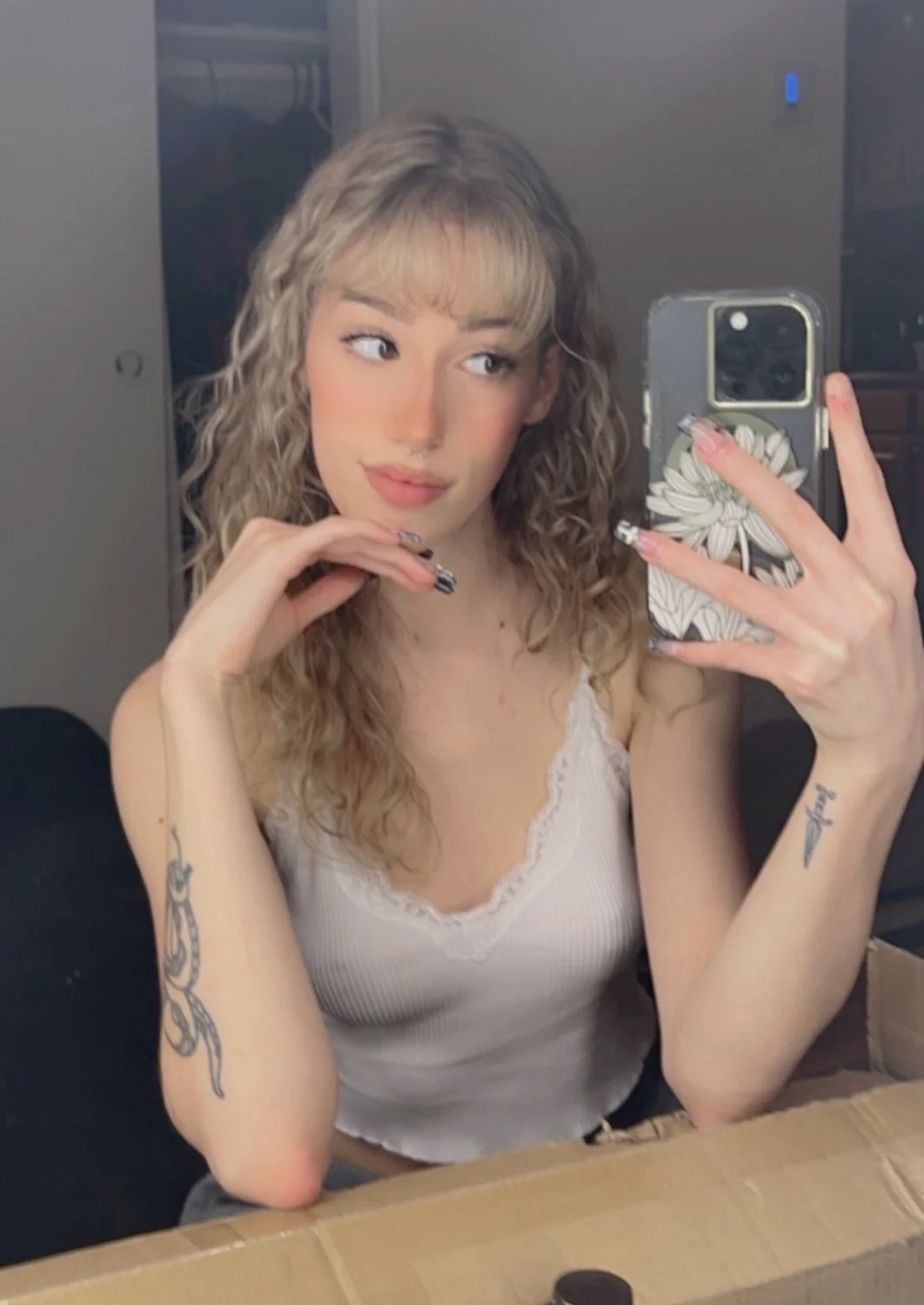 Skinny Sexy Blonde Tattoo Ex Stripper image 1