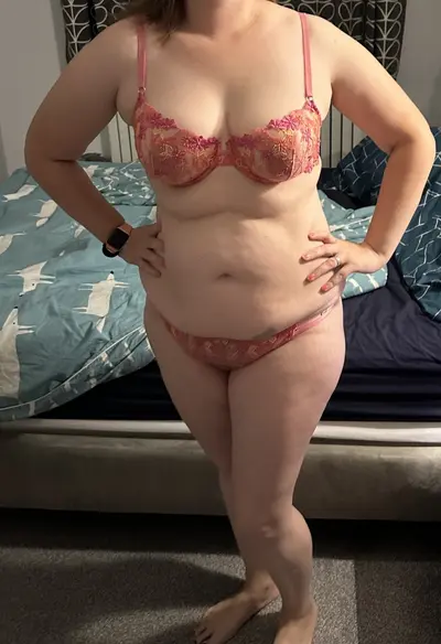 Hubby shows us more of Gina in her lingerie. Hotwife milf mom married tinder date. Curvy cover image