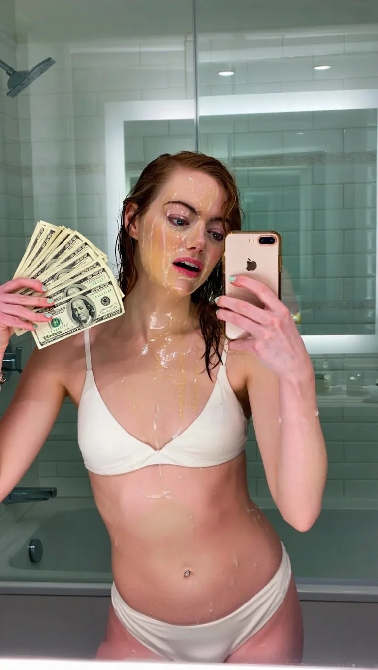 CUM SELFIES 2 - AI GENERATED - Scarlett Johanson, Zendaya, Emma Stone, Elle Fanning, Emma Watson image 4