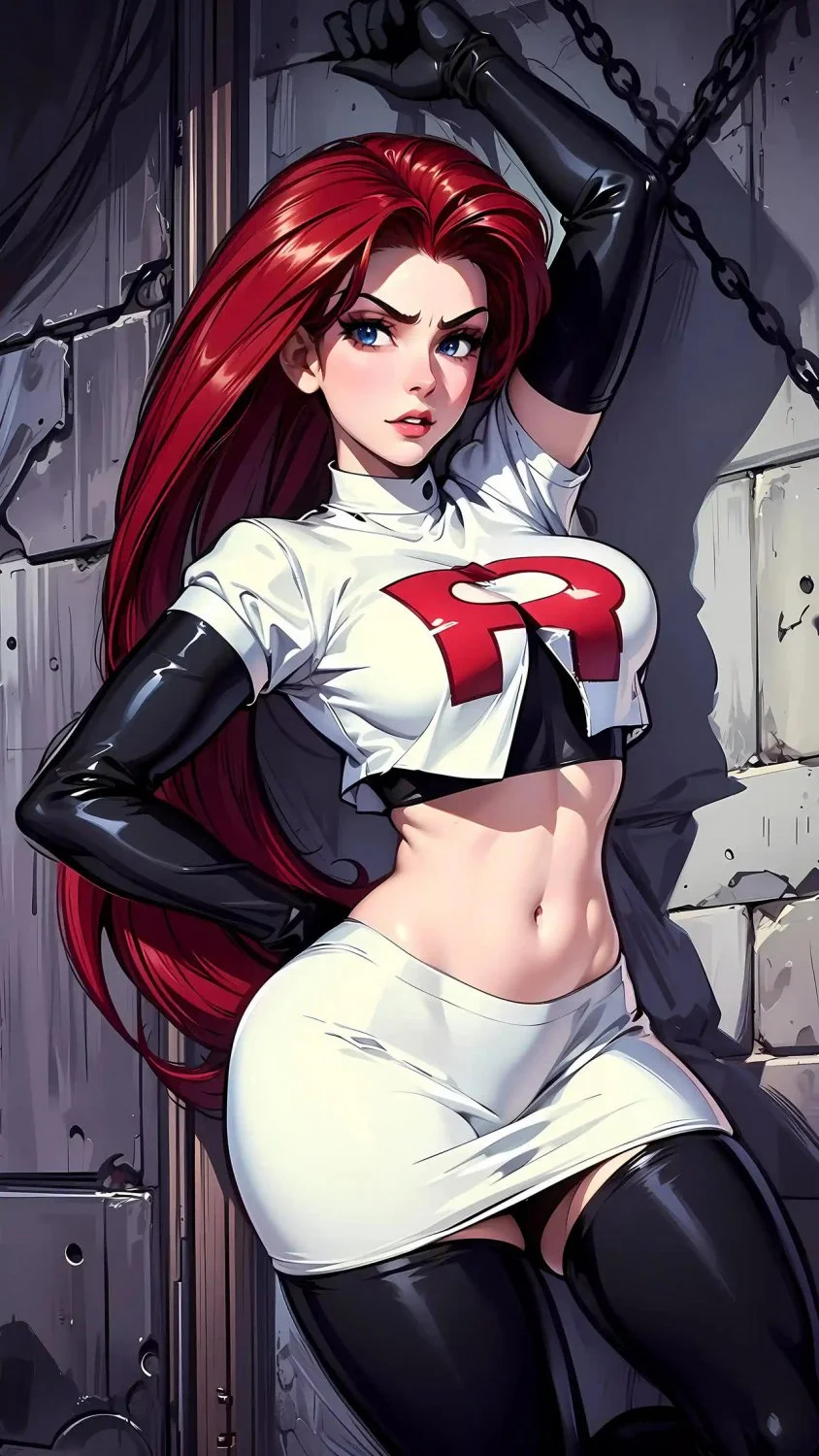 Team Rocket Jessie plays with her fuck machine image 14