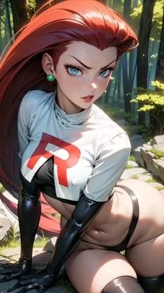 Team Rocket Jessie plays with her fuck machine image 16