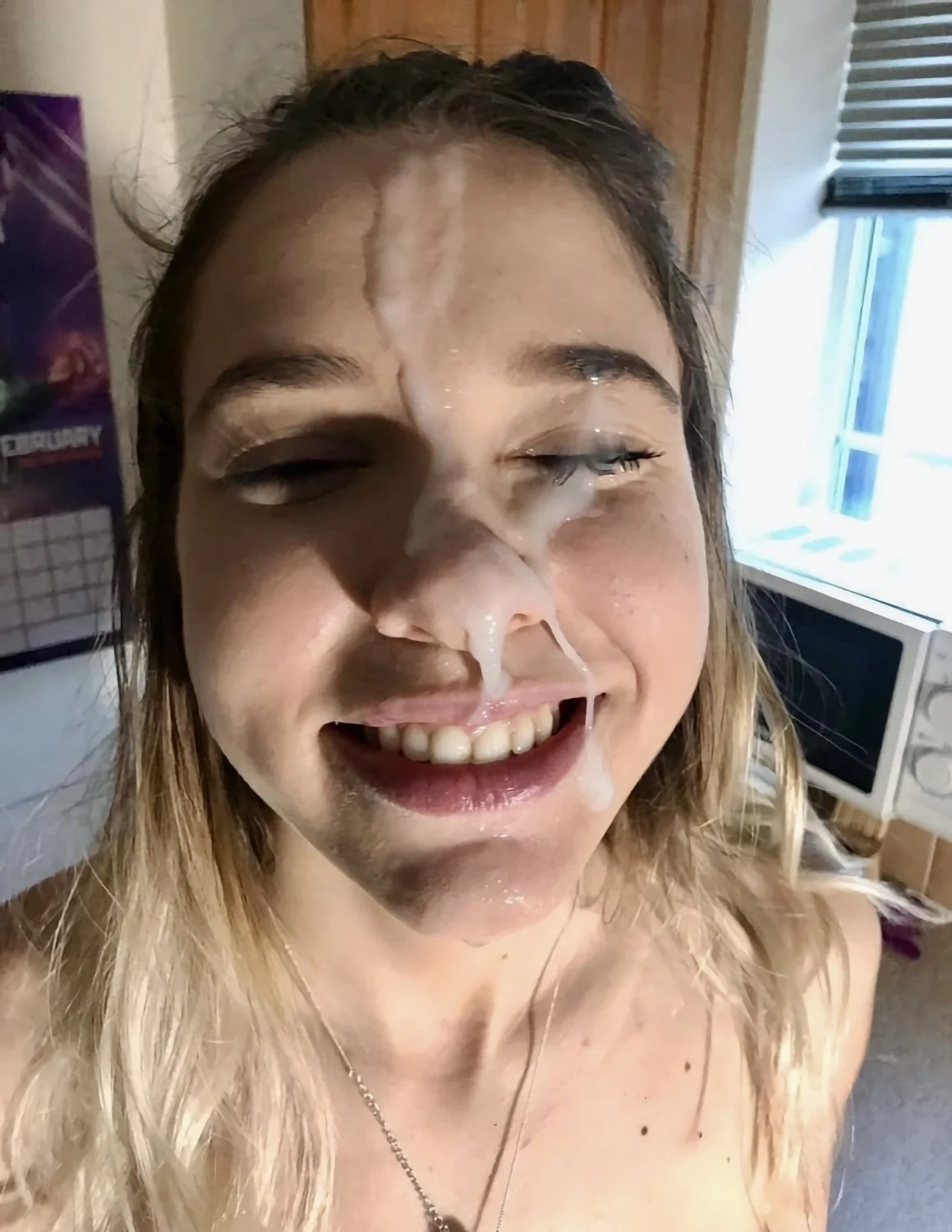 Faces covered in hot cum image 8
