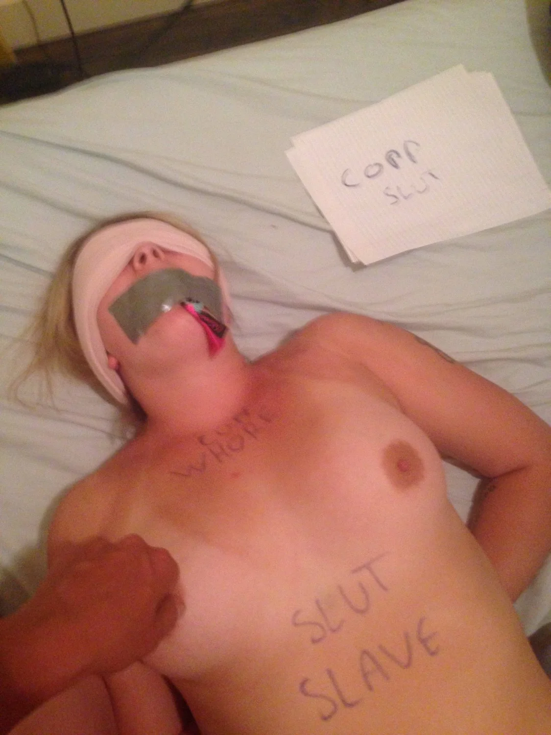 Lovely exposed slut wife image 7