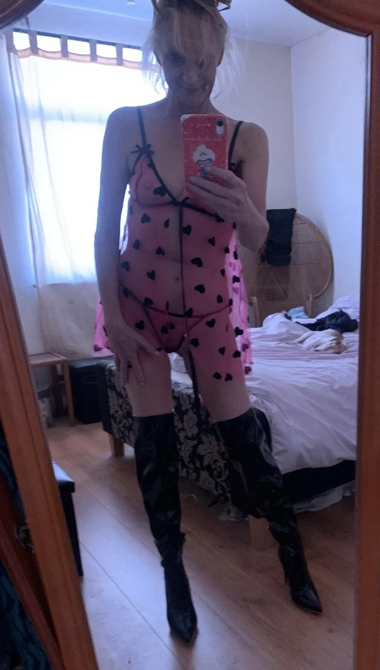 Blonde MILF in lingerie main image