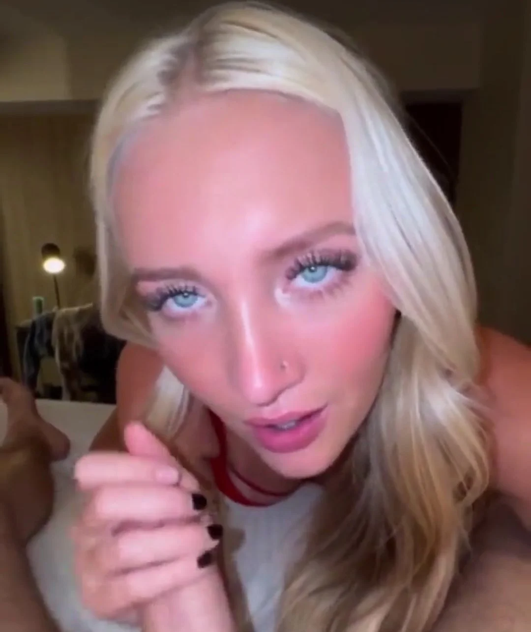 Sexy Blonde sucking Cock Pov image 16