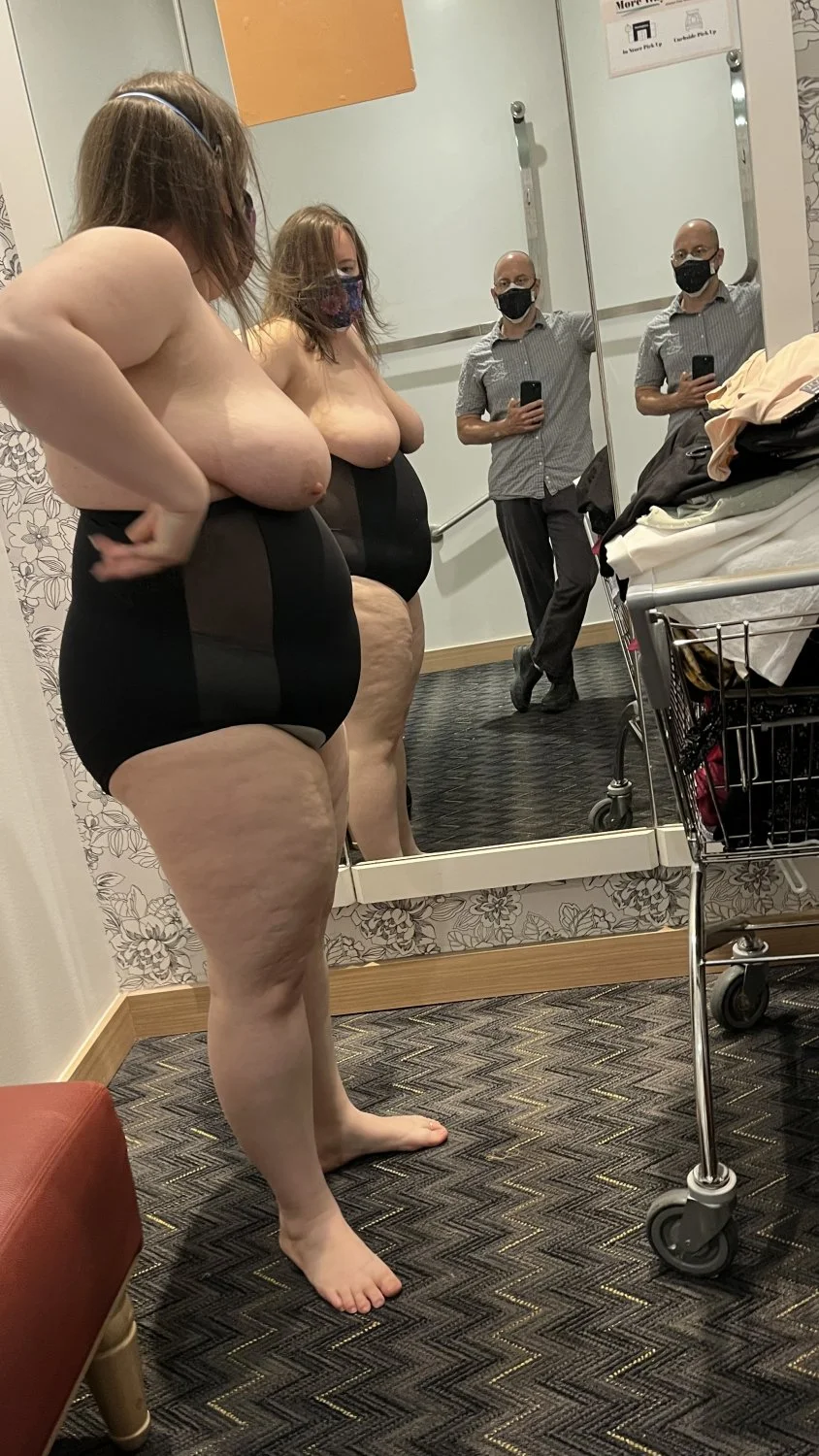 Perving out on my fat wife in the fitting room + more! Please repost image 13