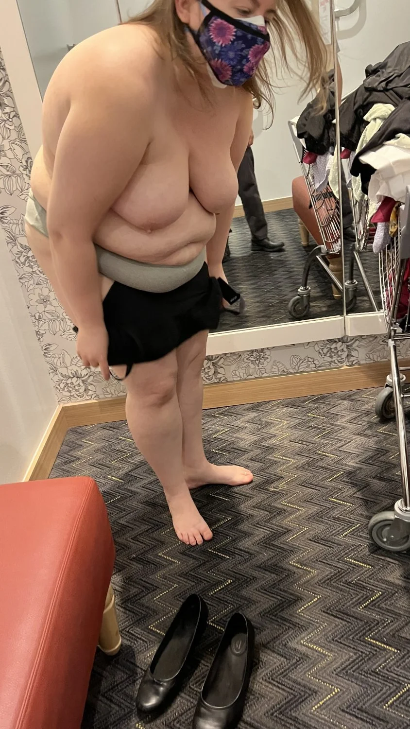 Perving out on my fat wife in the fitting room + more! Please repost image 16