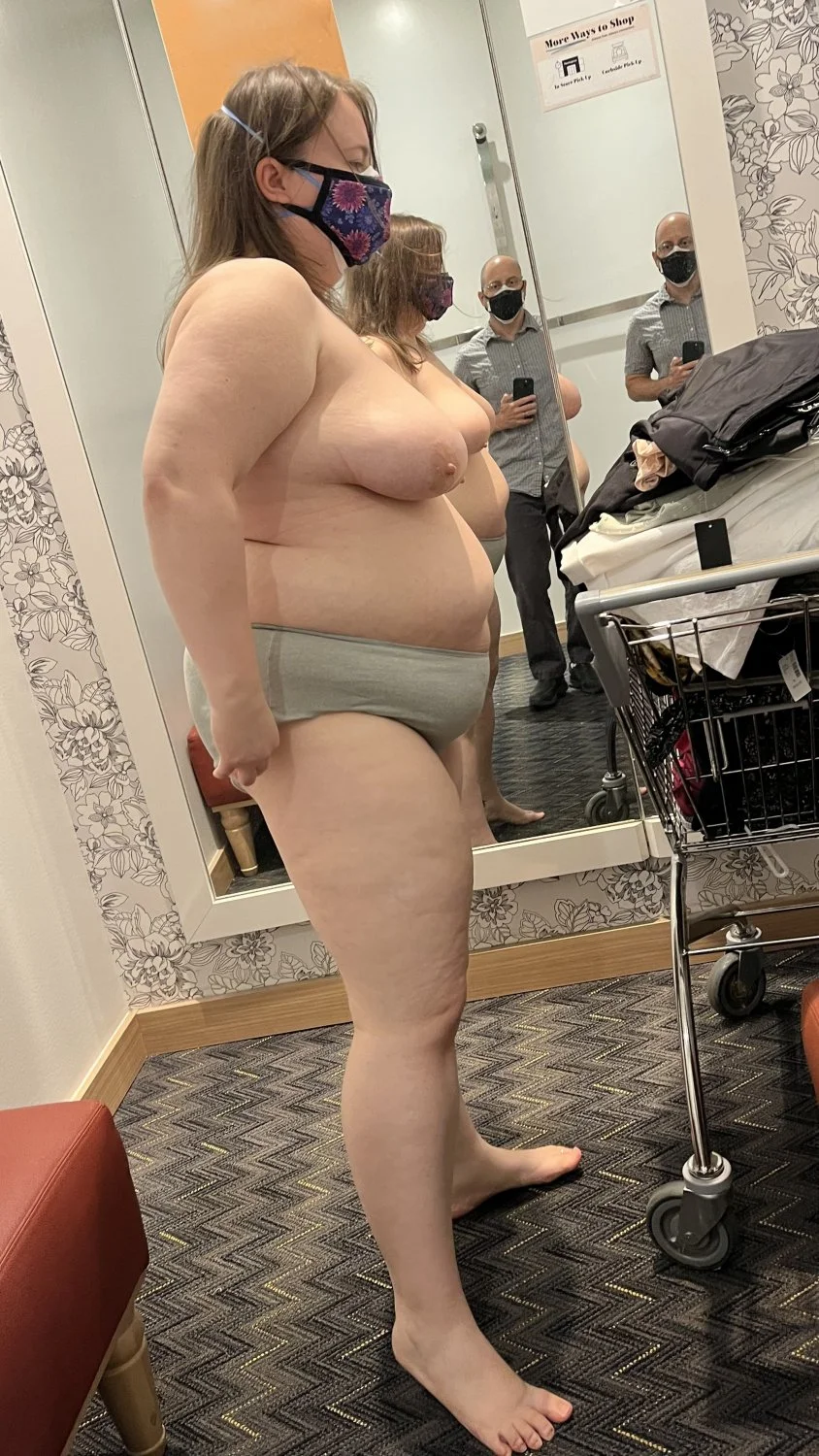 Perving out on my fat wife in the fitting room + more! Please repost image 17
