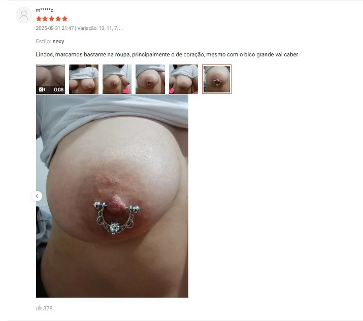 Avaliações da shopee - piercing no peito, prints 1.0 image 13