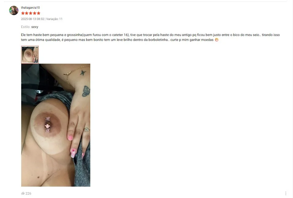 Avaliações da shopee - piercing no peito, prints 1.0 image 17
