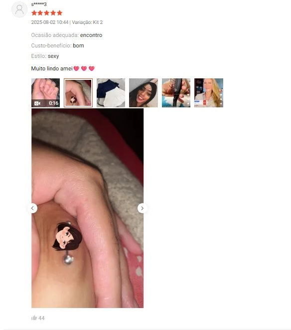 Avaliações da shopee - piercing no peito, prints 1.0 image 7