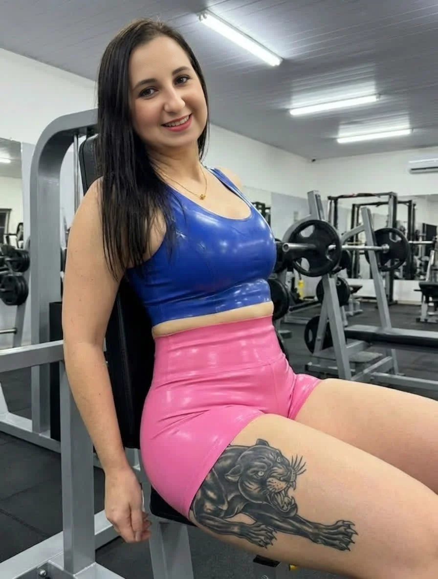 Essa gostosa é fã da Bárbie e ama roupas rosas. Parte 1. IA - AI image 25