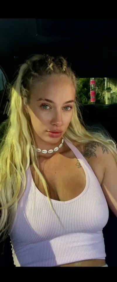 This cute blonde wants you to stare at her all day long cover image