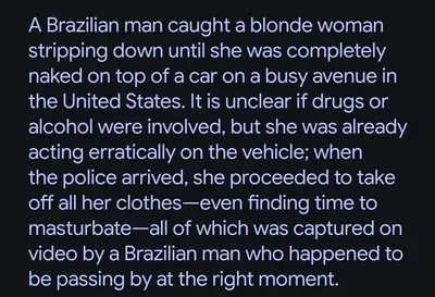 Blonde woman stripping down until she was completely naked on top of a car cover image