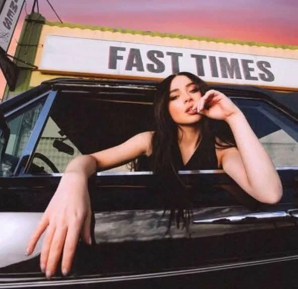 Sabrina Carpenter brunette...gorgeous , sexy and hot in black image 4