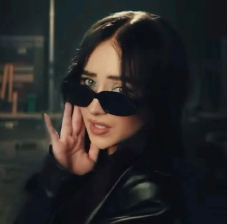 Sabrina Carpenter brunette...gorgeous , sexy and hot in black image 6