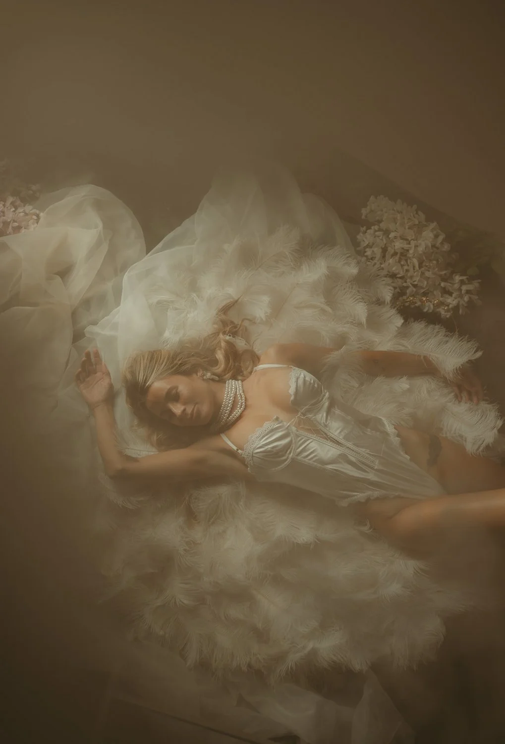 Busty blonde angel boudoir image 13