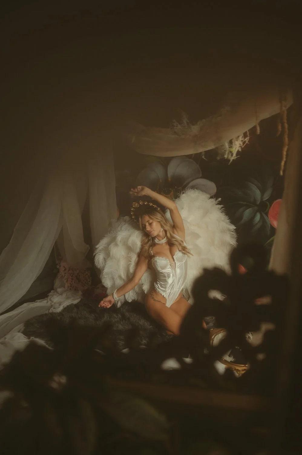 Busty blonde angel boudoir image 14