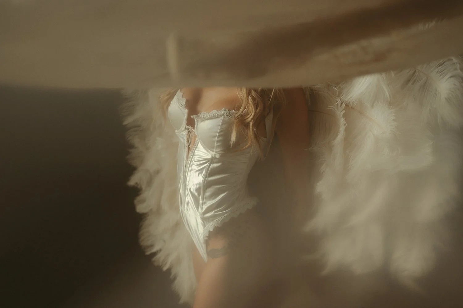 Busty blonde angel boudoir image 31
