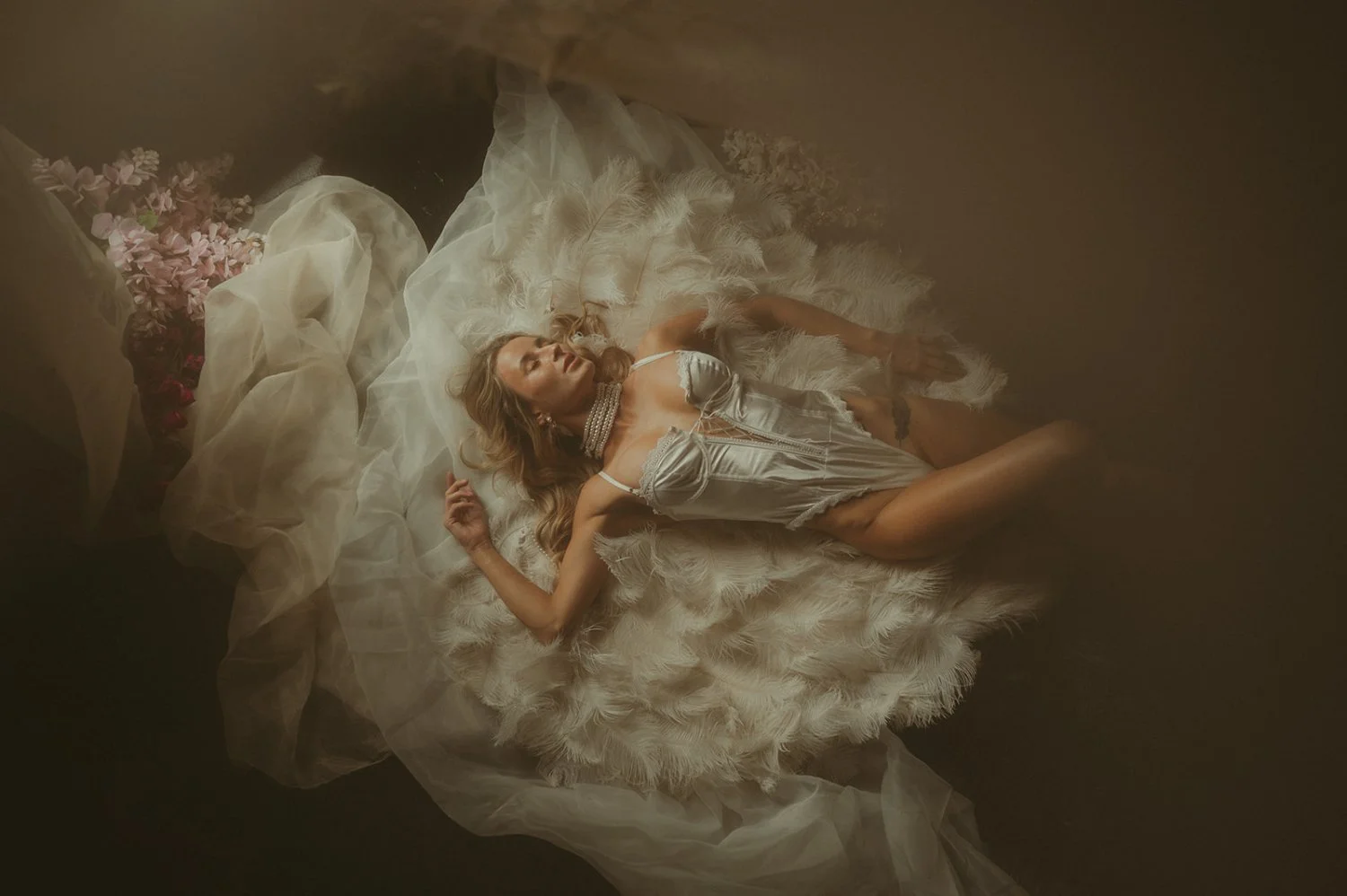 Busty blonde angel boudoir image 32