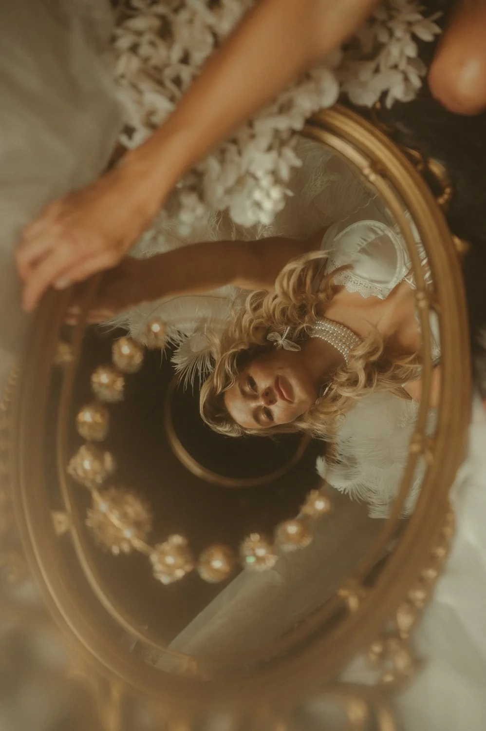 Busty blonde angel boudoir image 36