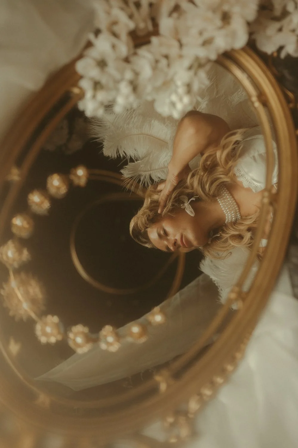 Busty blonde angel boudoir image 38